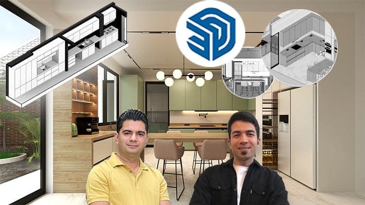 Advanced Kitchen Modeling- Cabinet Design- SketchUp & Lumion
