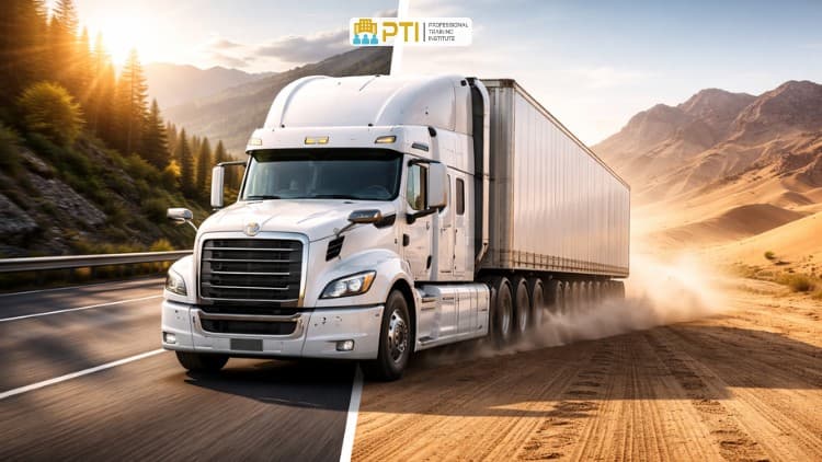 Heavy Vehicle Defensive Driving – Blacktop and Desert Roads