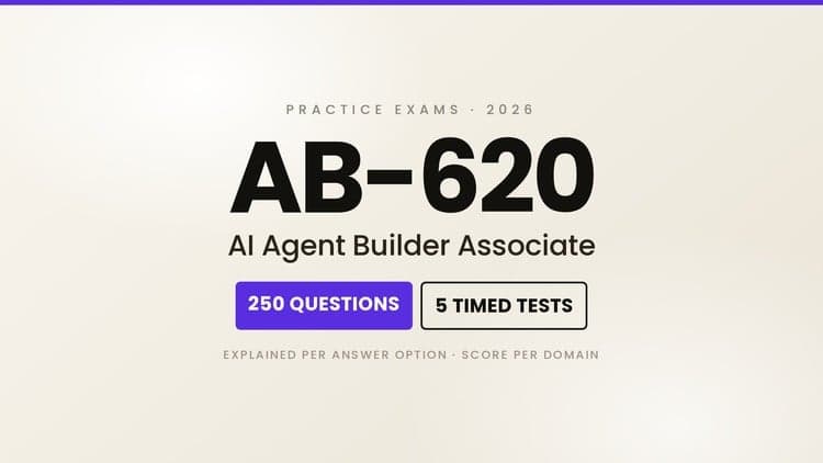 AB-620: AI Agent Builder Associate - 250 Practice Questions